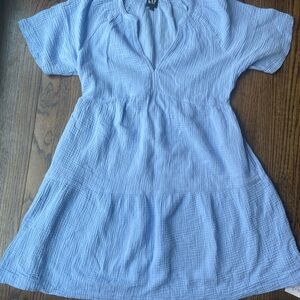 GAP Sky Blue Textured Dress